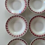 Old earthenware soup plates