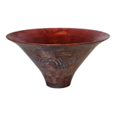 Flared Wood Turned Stained Ash Bowl - Allen Quandee Dyed Ash Art Artist