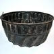 Old kouglof mold, black iron cake mold 22cm