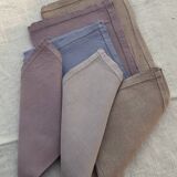 Set de 6 serviettes de table en lin multicolores