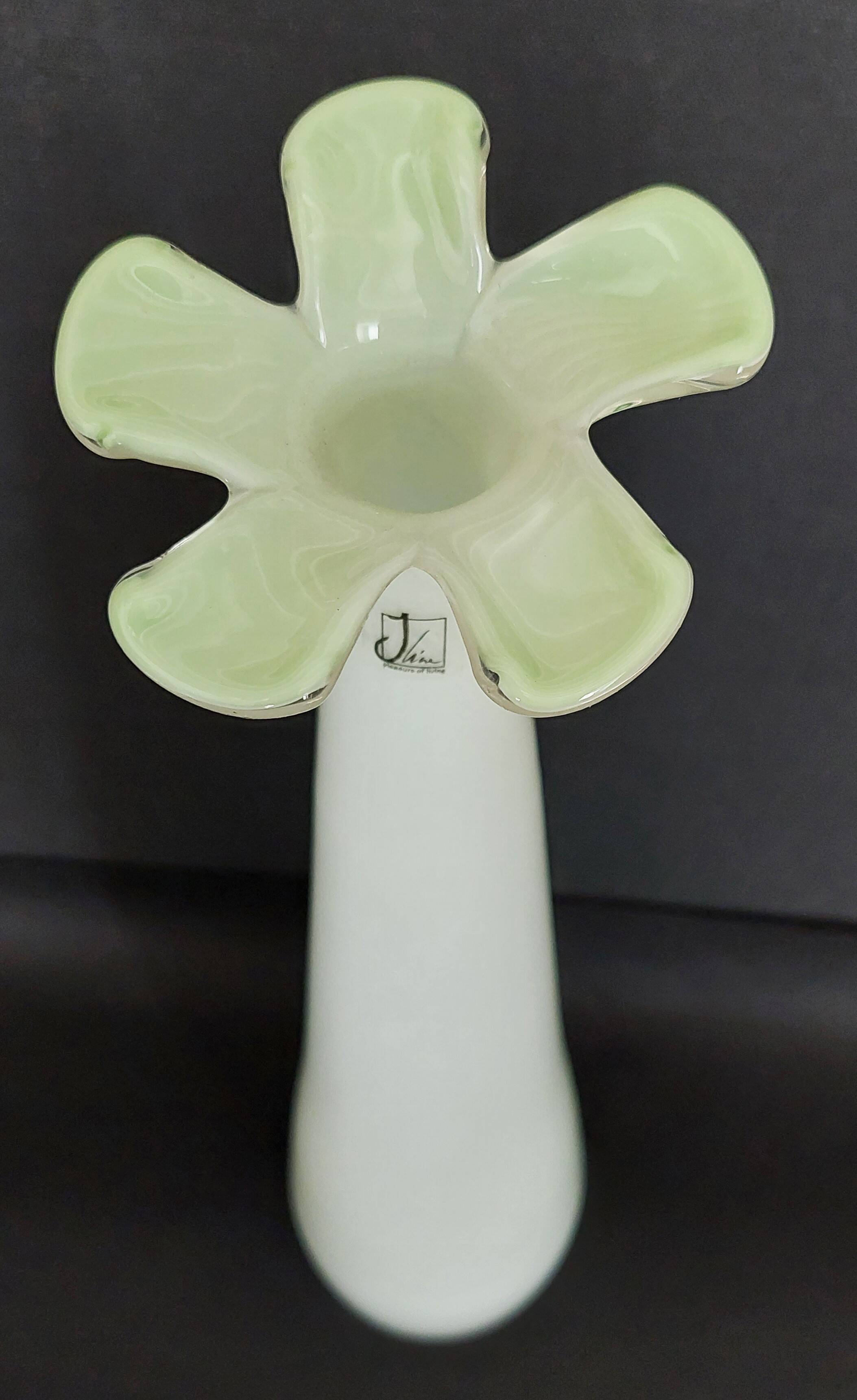 Vintage glass vase flower vase J-Line collection 35 cm
