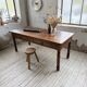 Table de ferme ou table de drapier noyer massif 1900