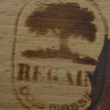 Vintage elm dining table Maison Regain, 1980