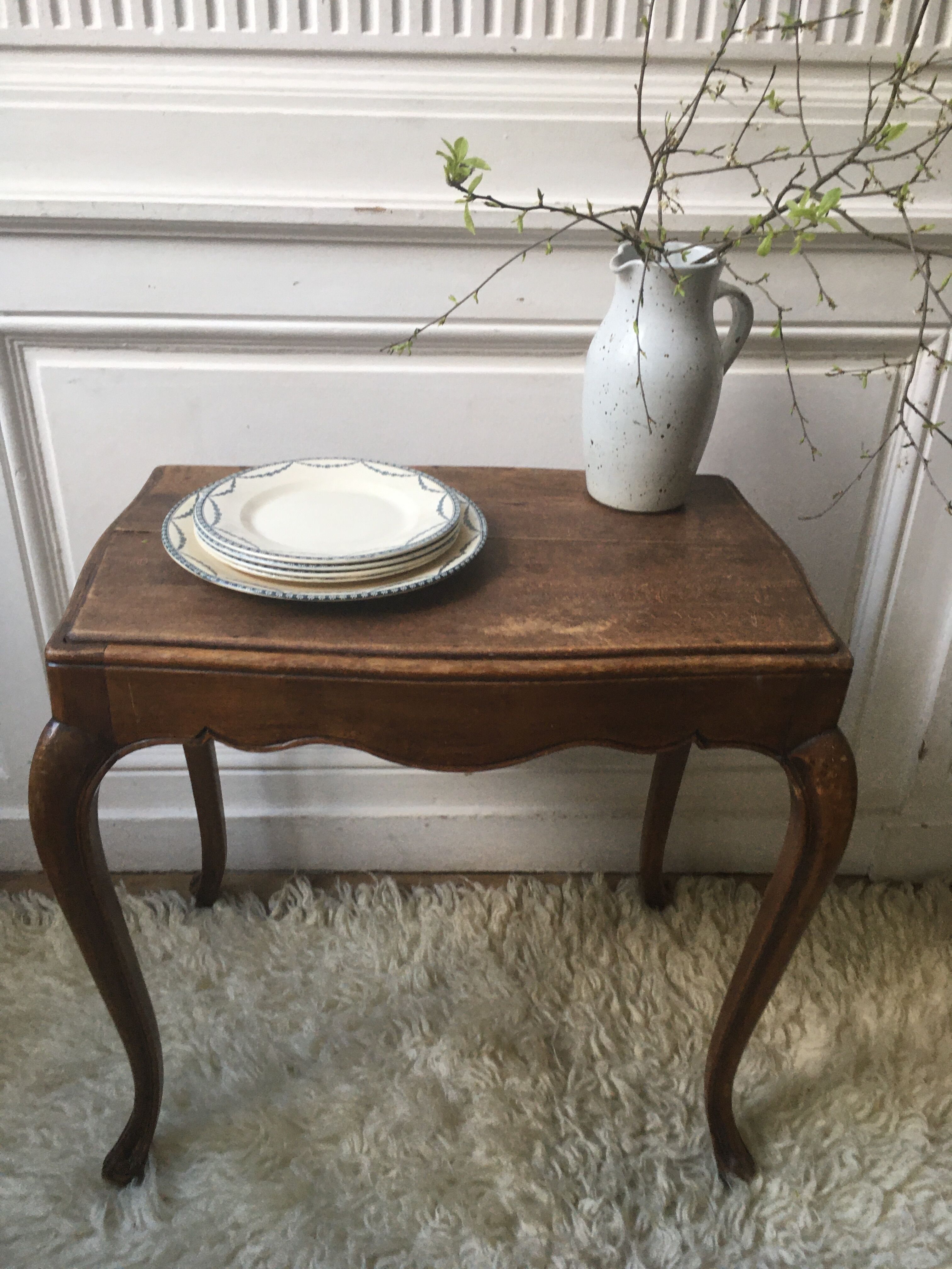 Louis XVI style solid wood side table