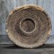 Old wicker basket, straw and bramble, woven basket, countryside.