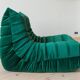Togo lounge chair in bottle green velvet by Michel Ducaroy for Ligne Roset