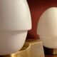 2 Wall Scones Lamps in Opal and brass Italy 80s