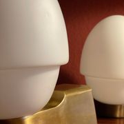 Lampes scones murales à opale et en laiton italie années 80