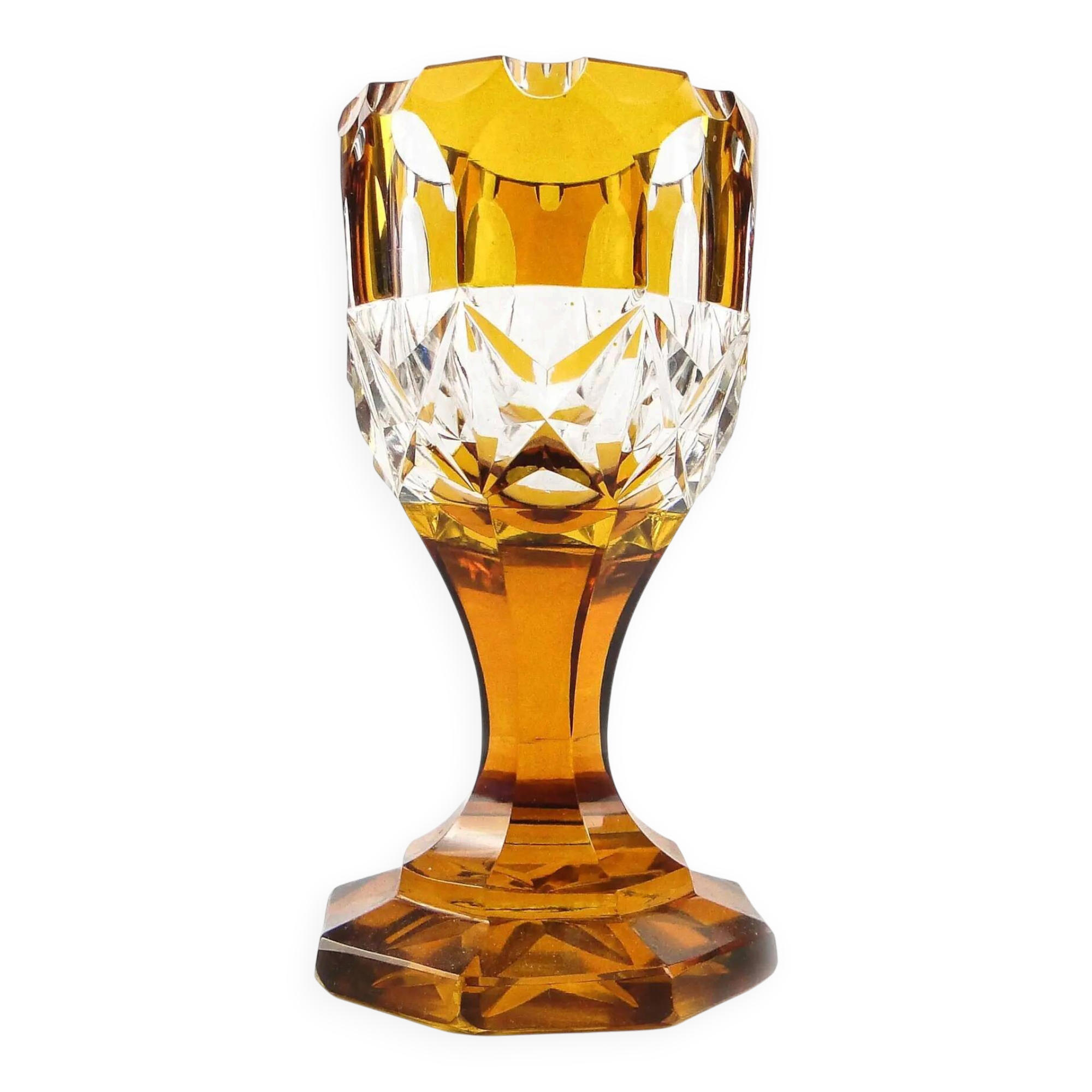 Art Deco goblet, crystal, Czechoslovakia, 1930s