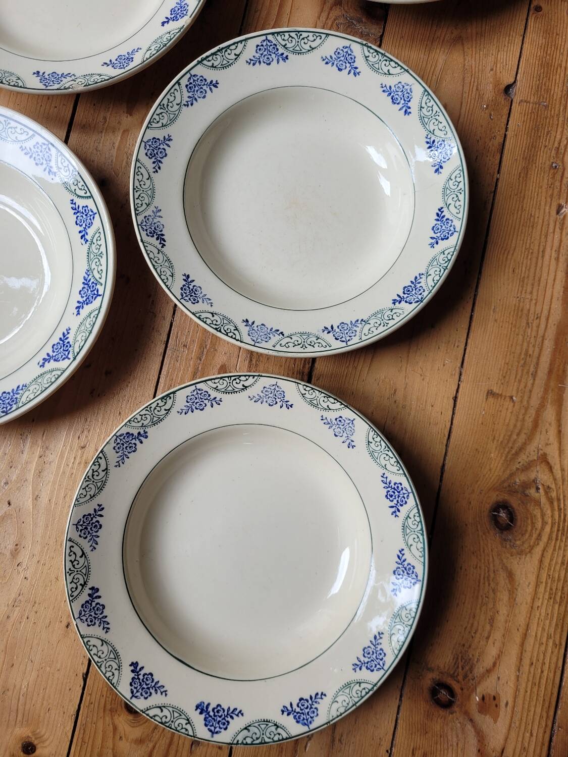 Set of 7 soup plates n°64 Moulin des Loups et Hamage