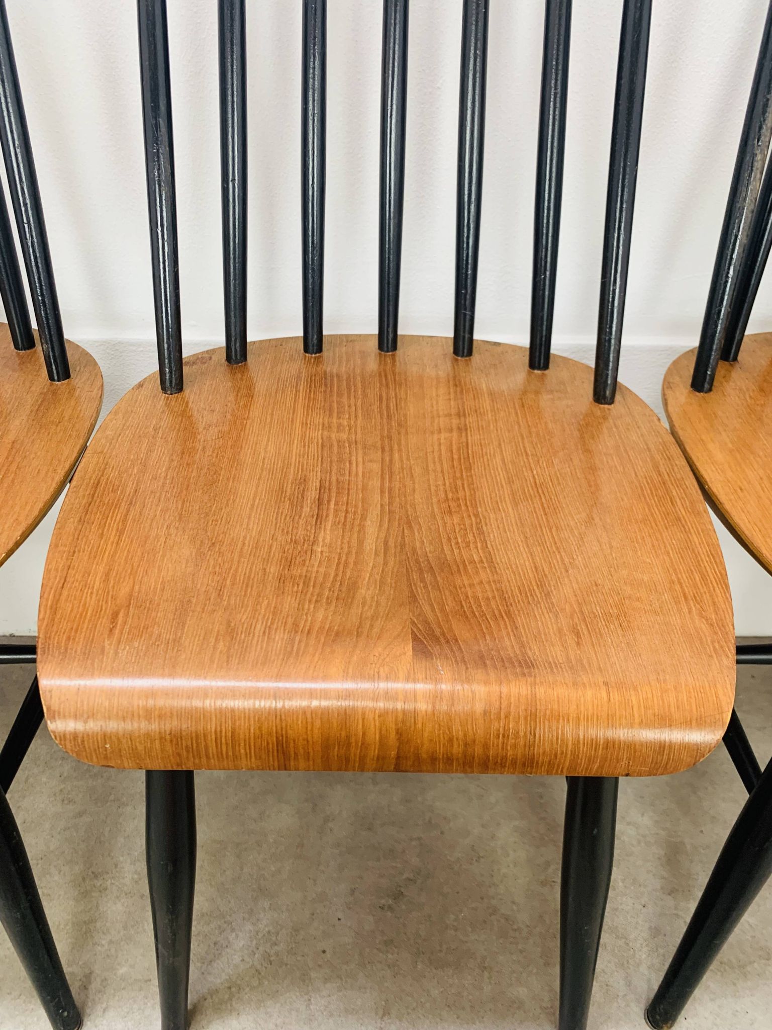 6 chaises Fanett par Ilmari Tapiovaara, scandinave, années 60