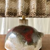 West Germany ceramic lamp and pleated lampshade