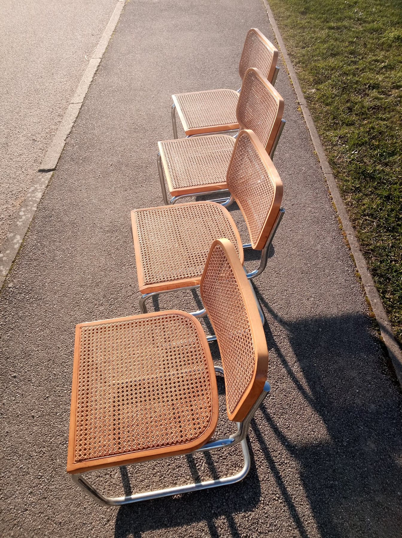 4 chairs b32 cesca by Marcel Breuer