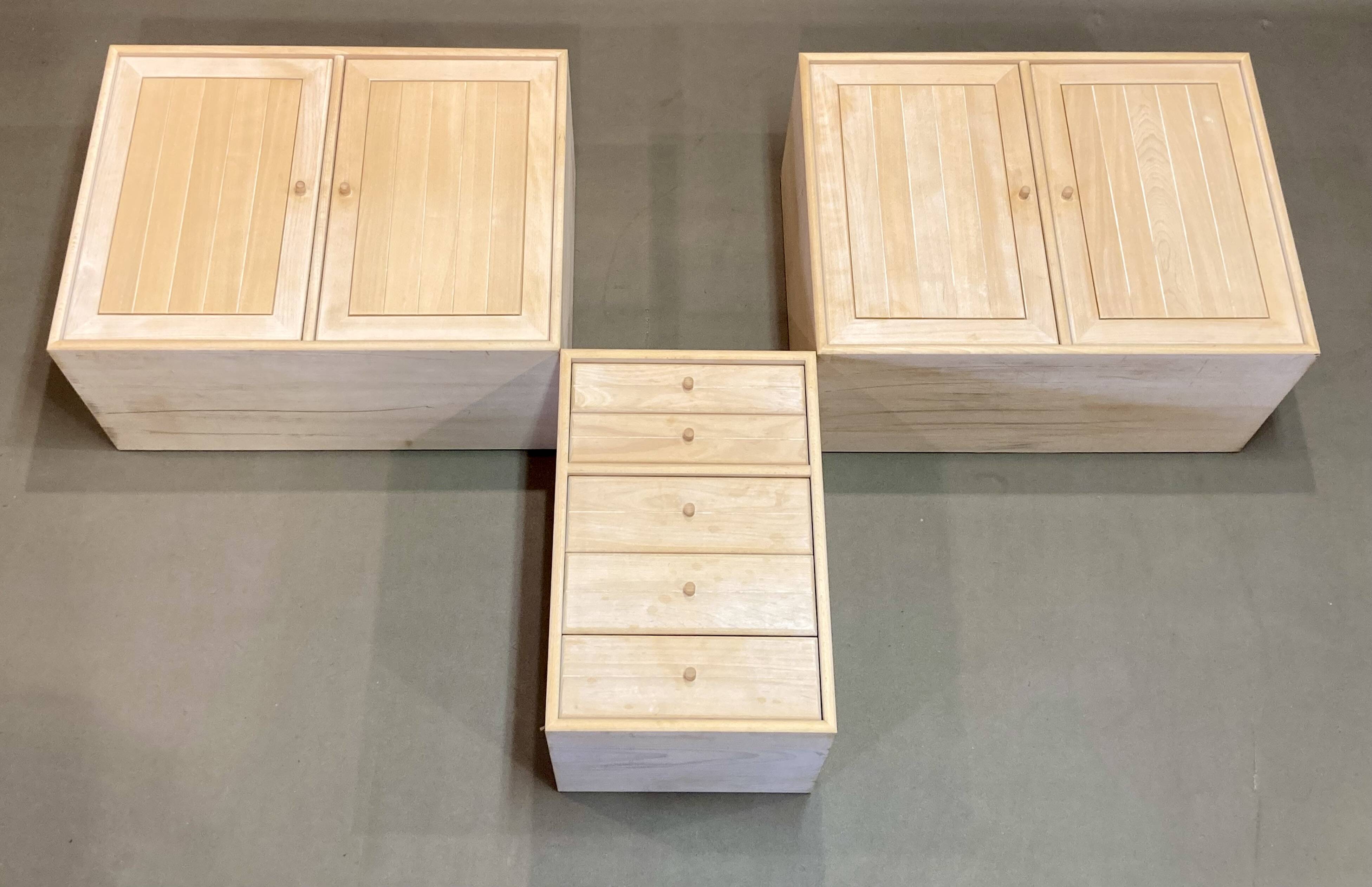 Modular solid beech sideboard "Ditlev Karsten" Scandinavian design.