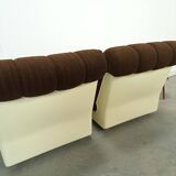 Fauteuil de l'ère spatiale marron avec plastique