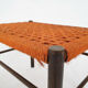 Mid-century sisal and wooden stool, The Netherlands 1950's