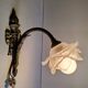 Art Nouveau wall light in bronze and glass paste - early 20th century