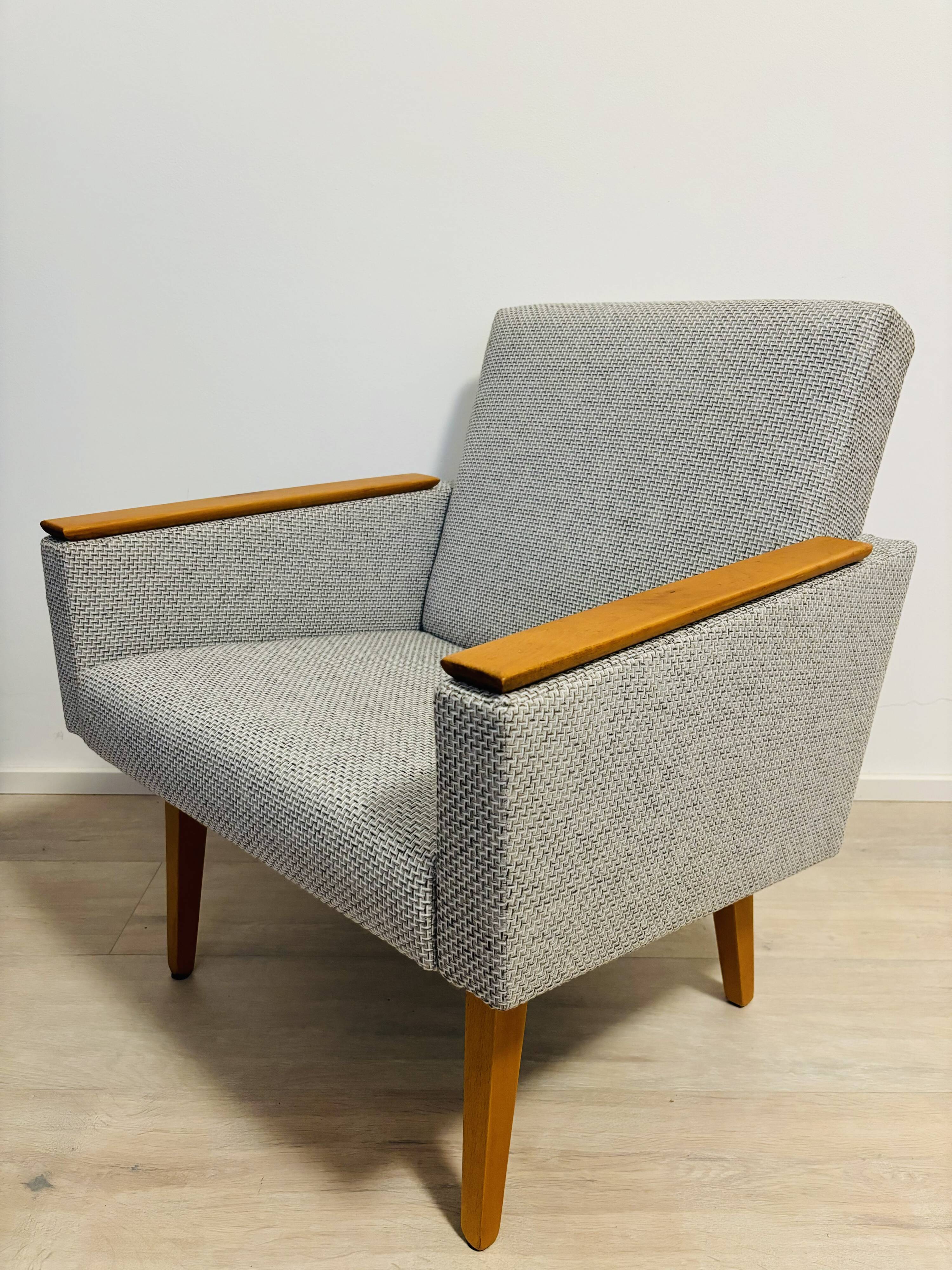 Vintage Grey Armchair from Czekoslovakia 1970’s