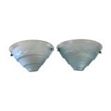 Pair of art deco appliques