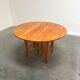 Table de salle à manger XXL en bois d'aulne massif ; ronde, ovale