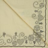 Old cloth embroidered "lemons"