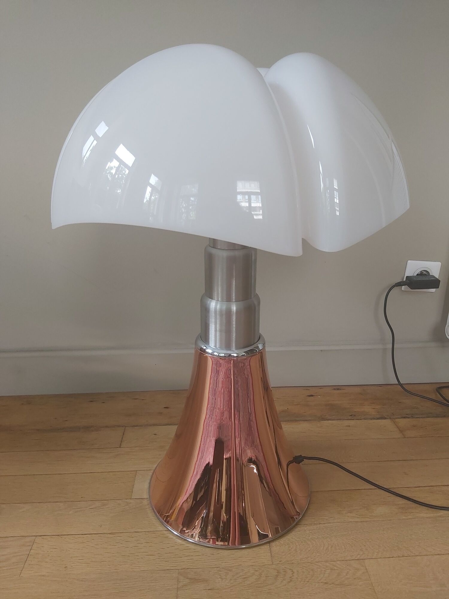 Pipistrello lamp for Martinelli Luce by Gae Alenti, large model copper version, LED