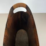 Original Metal Copper and Rattan Hollywood Regency Umbrella Stand Germany, 1950s