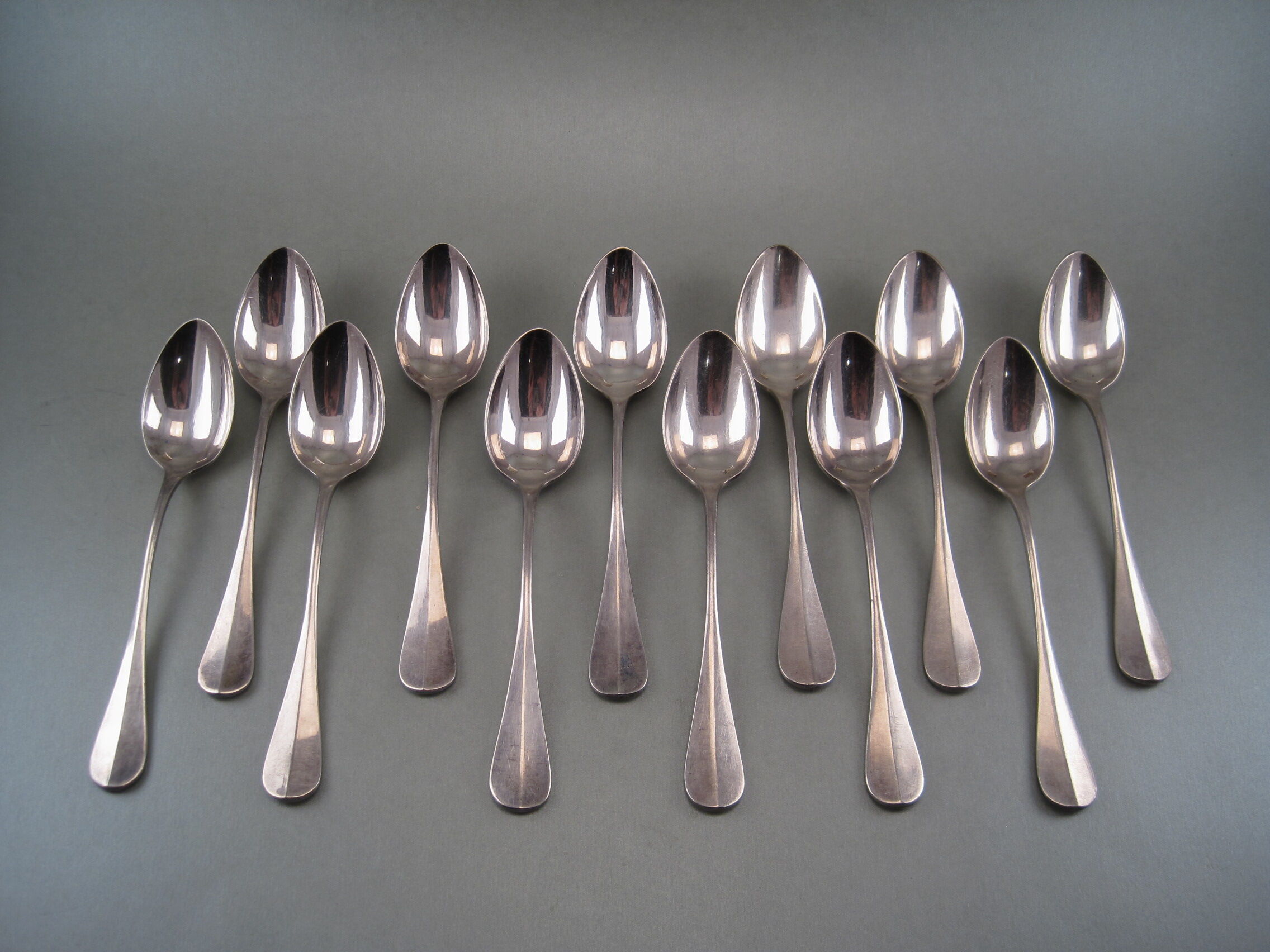12 silver metal teaspoons Louis XVI CAILAR BAYARD & Cie style