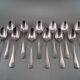 12 silver metal teaspoons Louis XVI CAILAR BAYARD & Cie style