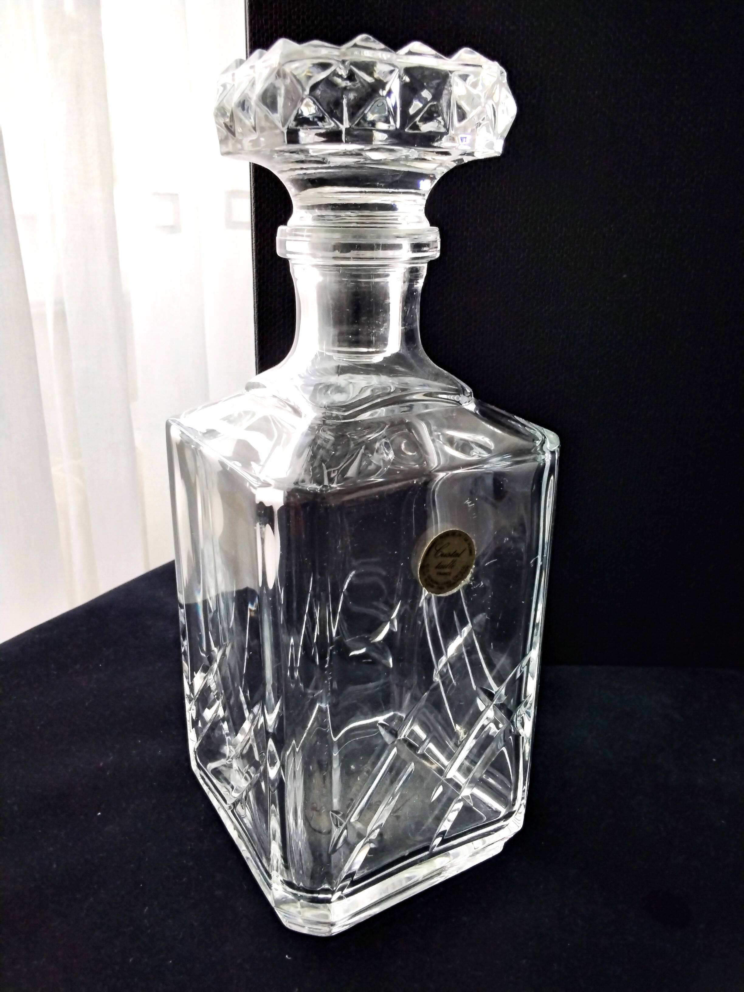 Cut crystal whiskey decanter