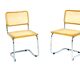 Set of 2 chairs "B32" Marcel Breuer, Italy, 1990