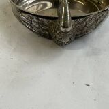 Art Deco silver-plated metal pocket emptier with swan decor