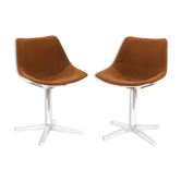 Pair of swivel chairs by Roland Schweitzer