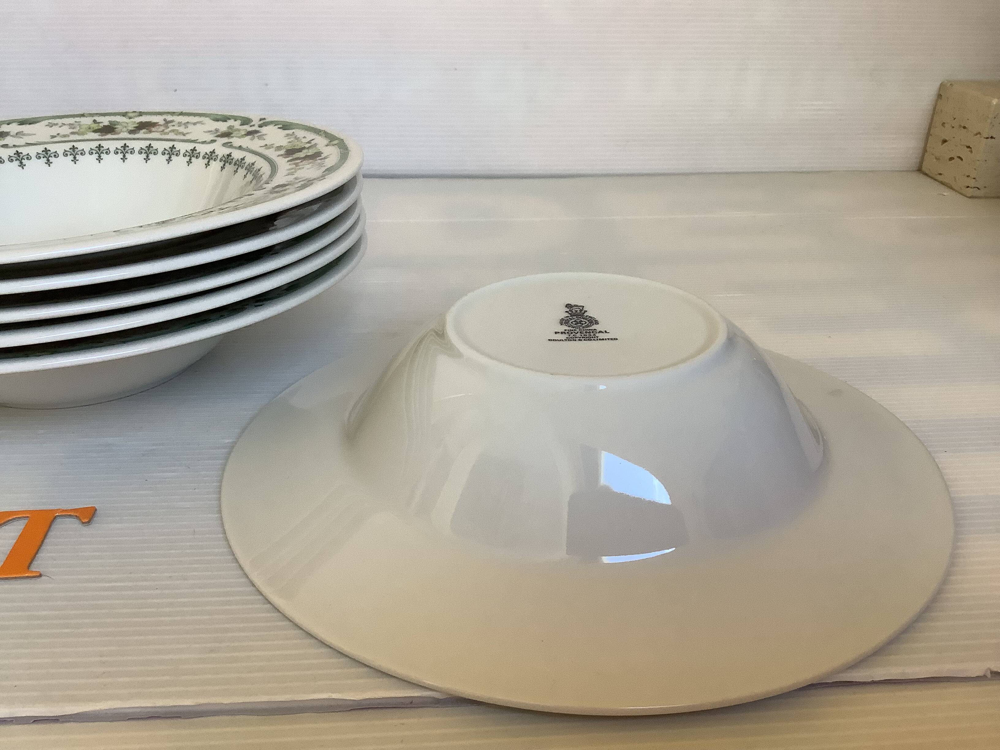 Six Royal Doulton Provençal soup plates