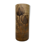 Stoneware thistle vase signed vallauris fronck and matéo