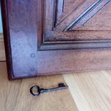 Old wooden door with lock