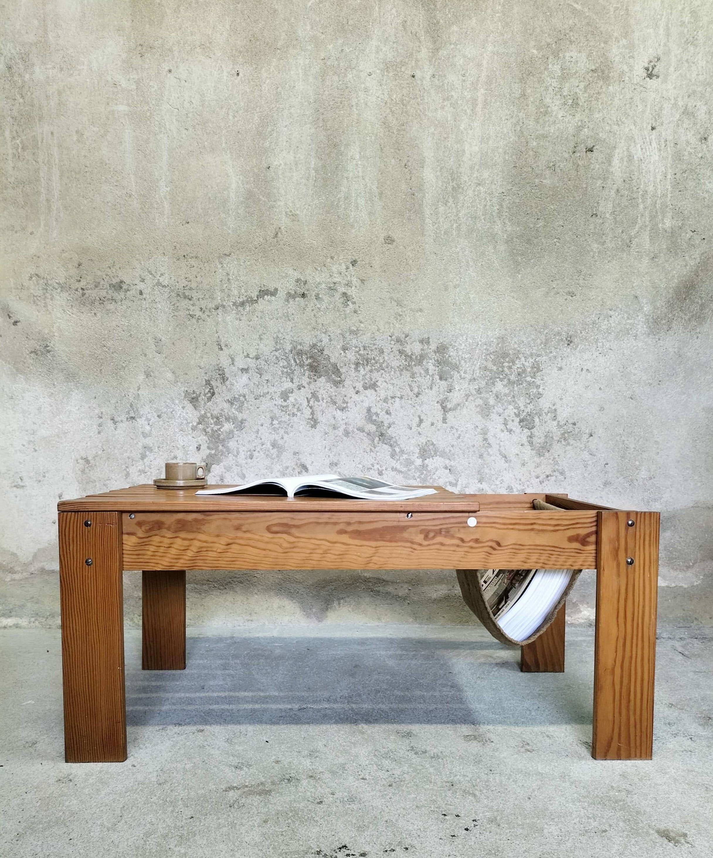 Vintage wooden coffee table