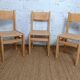 3 brutalist children's chairs from the 1980s in ash.