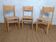 3 brutalist children's chairs from the 1980s in ash.
