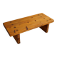 Table basse carrée moderne suédoise en pin massif de Sven Larsson, Brutalist, 1970