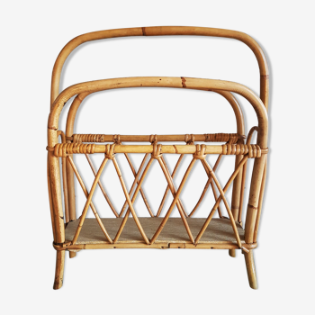 Magazine rack Vintage rattan