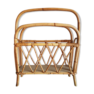 Magazine rack Vintage rattan