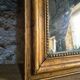 Antique French Louis Philippe mirror, gilded mercury mirror, 19th century.