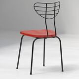 Set of 4 modernist mid-century radar chairs 1950s Belgium