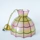 suspension en nacre Rose et Jaune, 1970