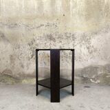 Vintage wooden pedestal table in art deco style