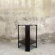 Vintage wooden pedestal table in art deco style