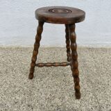 Antique tripod stool, farmhouse stool, 1950s-1960s