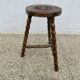Antique tripod stool, farmhouse stool, 1950s-1960s