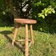 Wooden tripod stool with ball legs